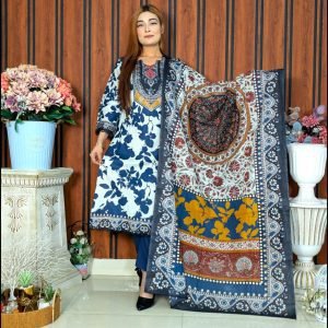 PAKISTANI INSPIRED MALHAR LAWN CODE 149 BLUE WHITE