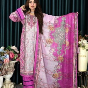 PAKISTANI INSPIRED MALHAR LAWN CODE CODE 162 LIGHT PURPLE