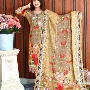 PAKISTANI INSPIRED MALHAR LAWN CODE 128 GOLDEN