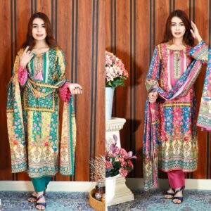 PAKISTANI INSPIRED MALHAR LAWN CODE 133 BLUE + GREEN