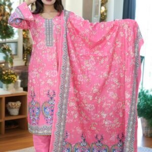 PAKISTANI INSPIRED MALHAR LAWN CODE CODE 164 LIGHT PINK