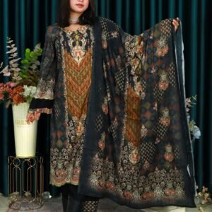 PAKISTANI INSPIRED MALHAR LAWN CODE CODE 161 Black