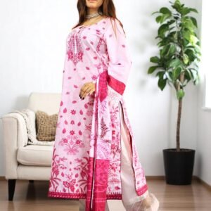 Indian Inspired Mannt Embroidery Lawn 175 Pink