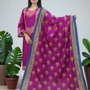 PAKISTANI INSPIRED MALHAR VIP LAWN PURPLE