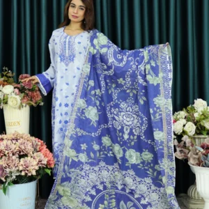 PAKISTANI INSPIRED MANNAT LAWN BLUE
